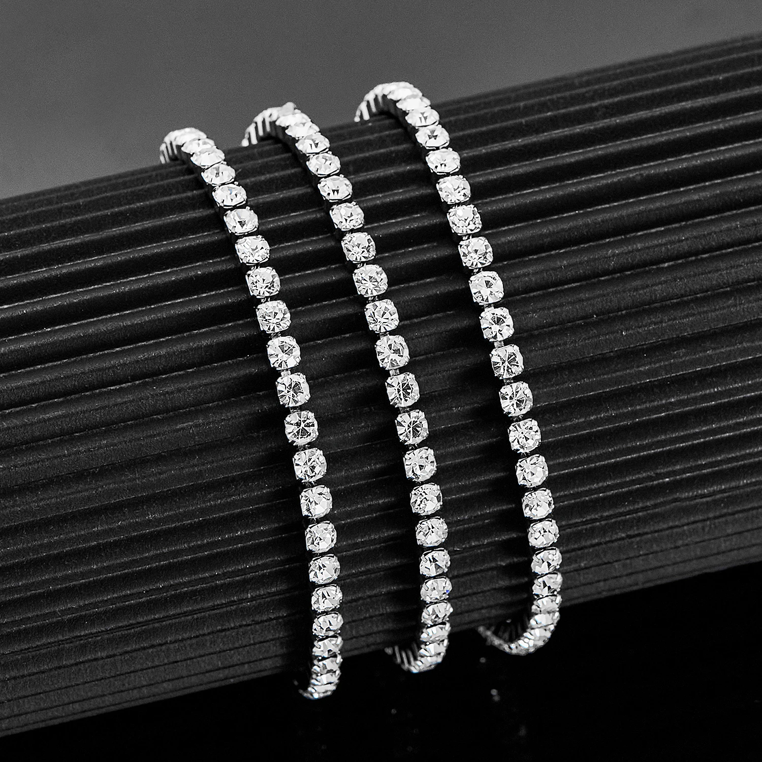 CZ Necklace Iced Out Bling Chain 2mm/3mm Sexy Choker Stainless Steel For Women Jewelry Accessories