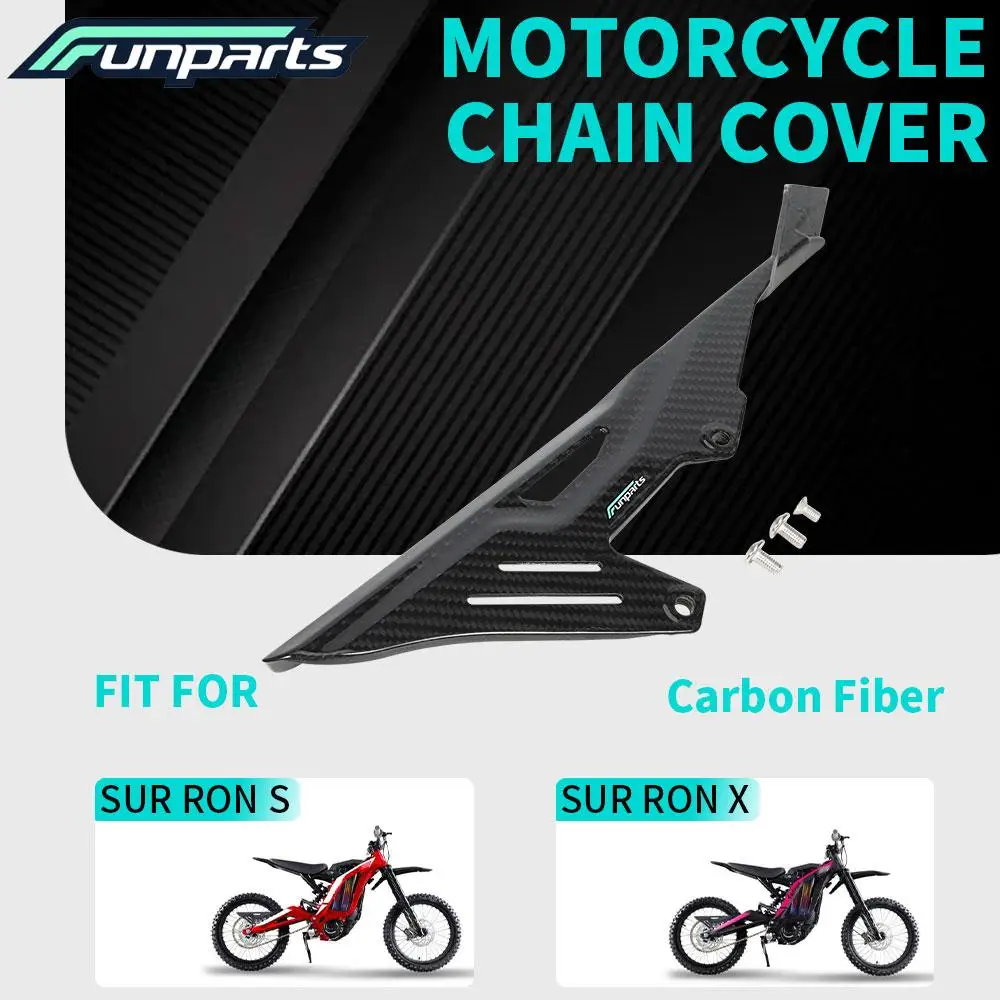 

Funparts Motorcycles Chain Cover Carbon Fiber Chain Protection For Surron Lightbee X S Electric Dirt Bike Ebikes