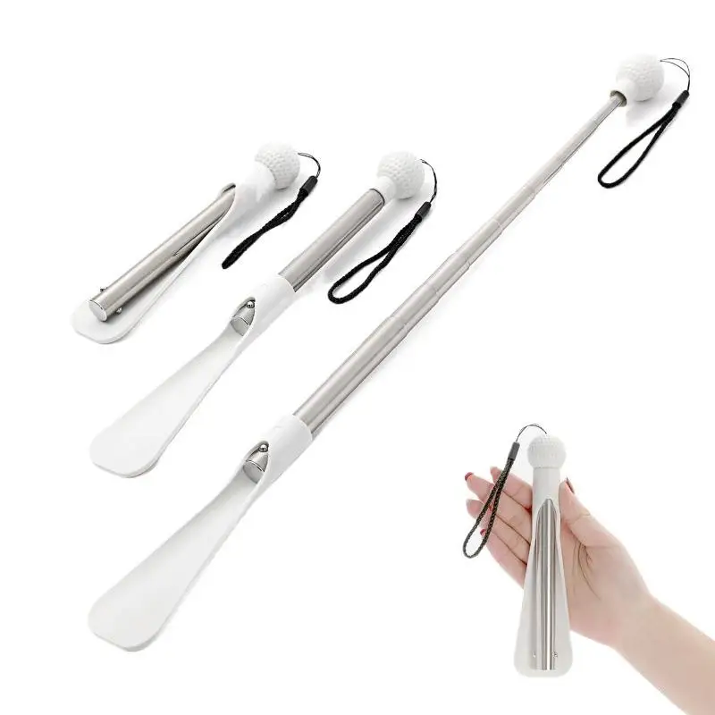 Long Handle Foldable Shoe Pull Features An Ultra-long Telescopic Corner, Mini Corner, Comfortable Ball Handle