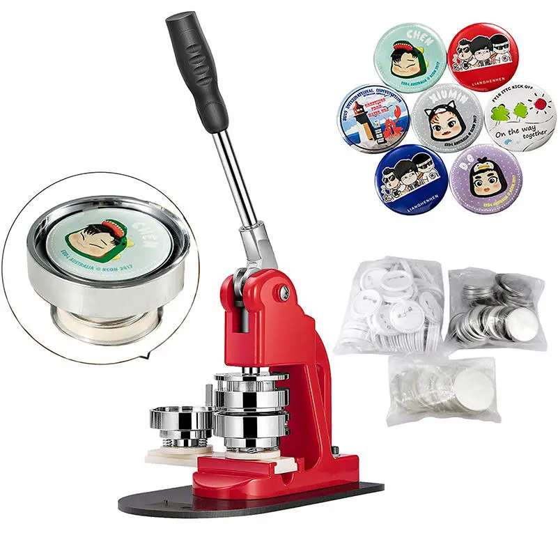 Pin Button Making Machine for Sale Plastic Button Badge Machine With Mould 25/32/37/44/50/58/75mm