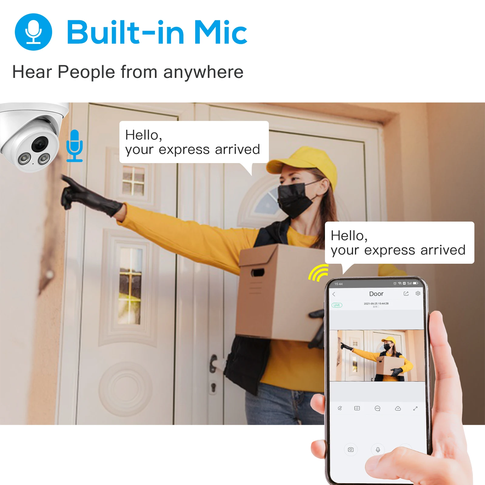 Hikvision Compatible8MP ColorVu Smait Dual Light  IP Camera Built-in MIC Human Vehicle Detection  Plug&Play with HIK NVR Onvif