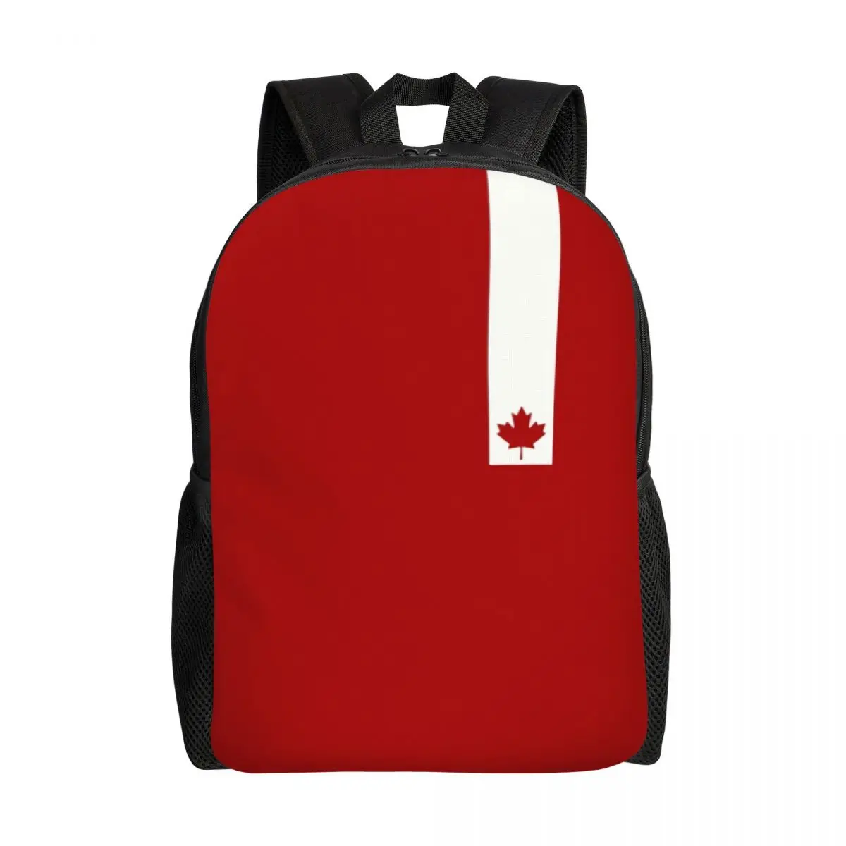 

Custom Minimal Canada Flag Backpacks Men Women Basic Bookbag for College School Canadian Pride Bags