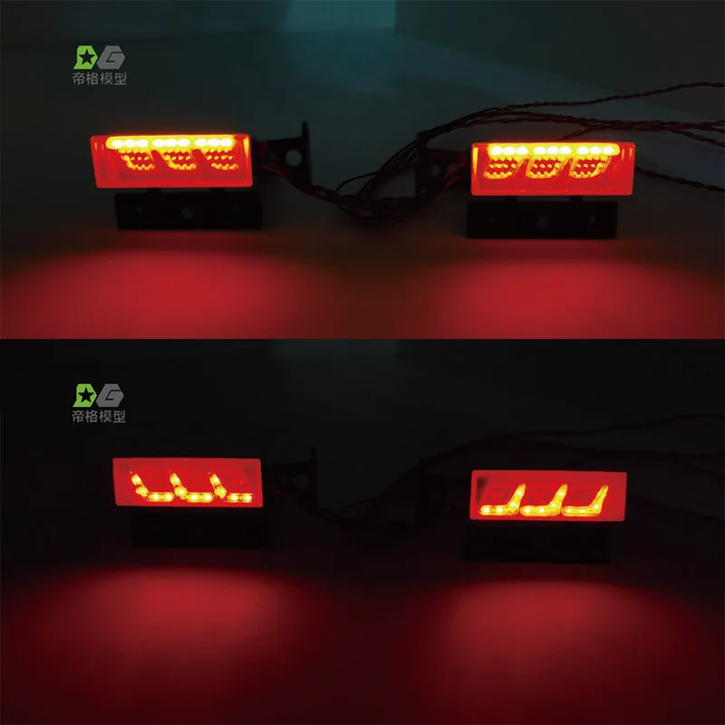 Dige Modell LED Simulations-Metallrücklicht für 1/14 Tamyia RC-Truck für Scania Man 620 1851 3363 56352 DIY-Teile RC-Zubehör – Detail 3