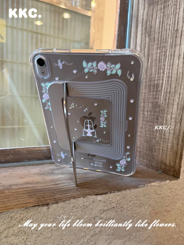 Retro Art INS flower Bracket style for iPad Pro11 2020 10.9 10.5 Air 5th 4th 3rd Gen iPad 9th 8/7th Gen Shockproof Tablet Cover