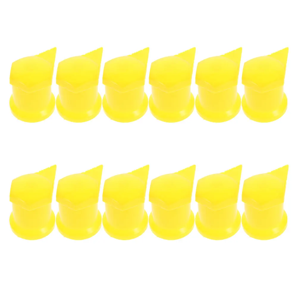 12pcs Wheel Nut Warning Indicator Yellow Loose Detection For Trucks Trailers Suvs Universal Fit Durable Nut Covers Hub