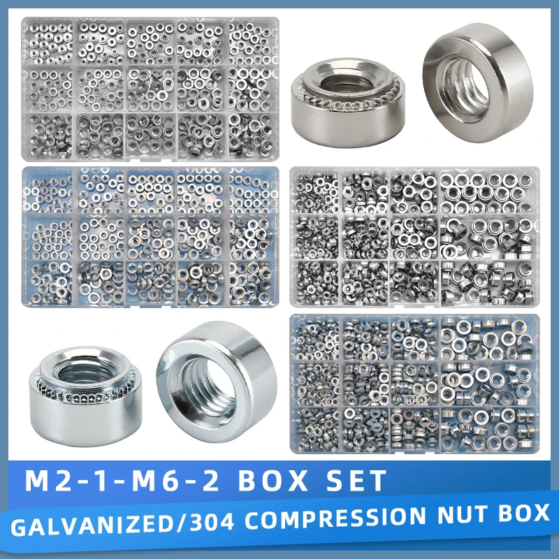 M2 M2.5 M3 M4 M5 M6 Pressure Riveting Nut Stainless Steel Self-Clinching Nut Metric Thin Plate CLS PEM Rivet Nut for Sheet Metal