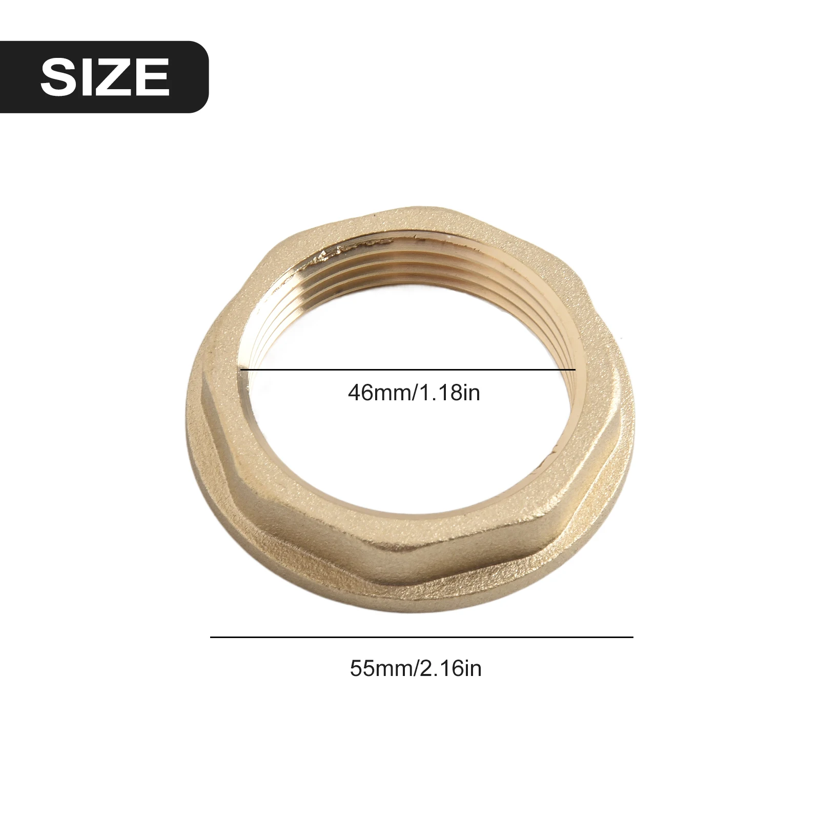 1-1/4 For BSP Brass Back Nut Set of 2 for Use on Wash Hand Basin and Bathroom Sink Waste Assemblies Plumbing Part