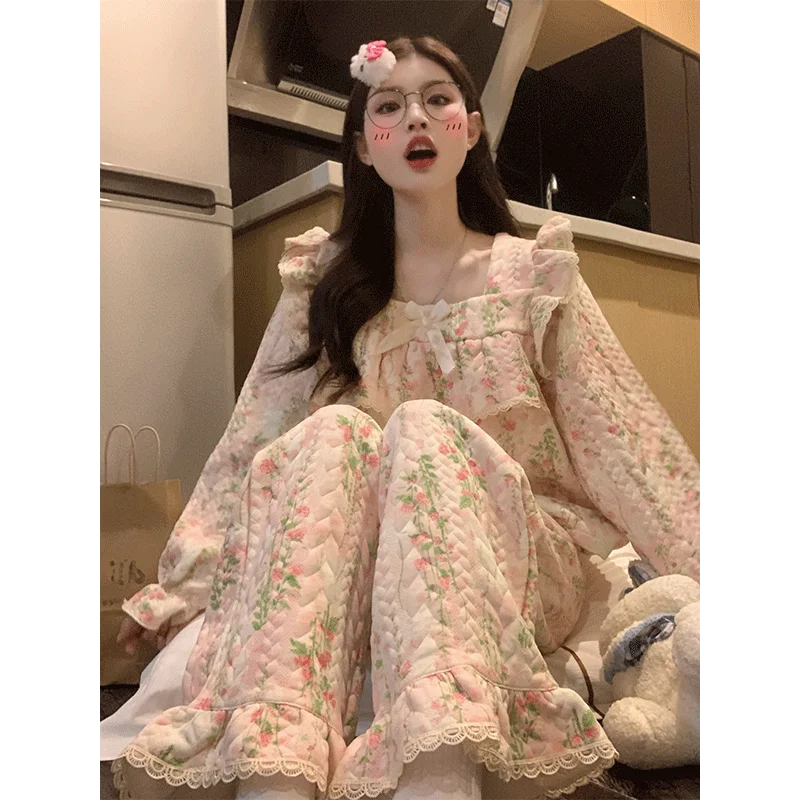 パジャマセット夏の女性用ハロウィンテーマラウンジウェア秋ポリエステルブレンド耐久性のあるレディーススリープセット面白いキャラクタープリントシンプル