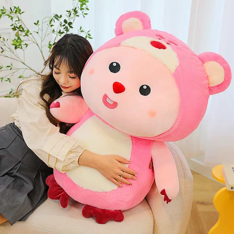 かわいいぬいぐるみ キュートなイチゴのクマ ルビー人形 ぬいぐるみ 子供の誕生日 クリスマスギフト 男の子 女の子 ソフトで抱き心地の良い枕 卸売