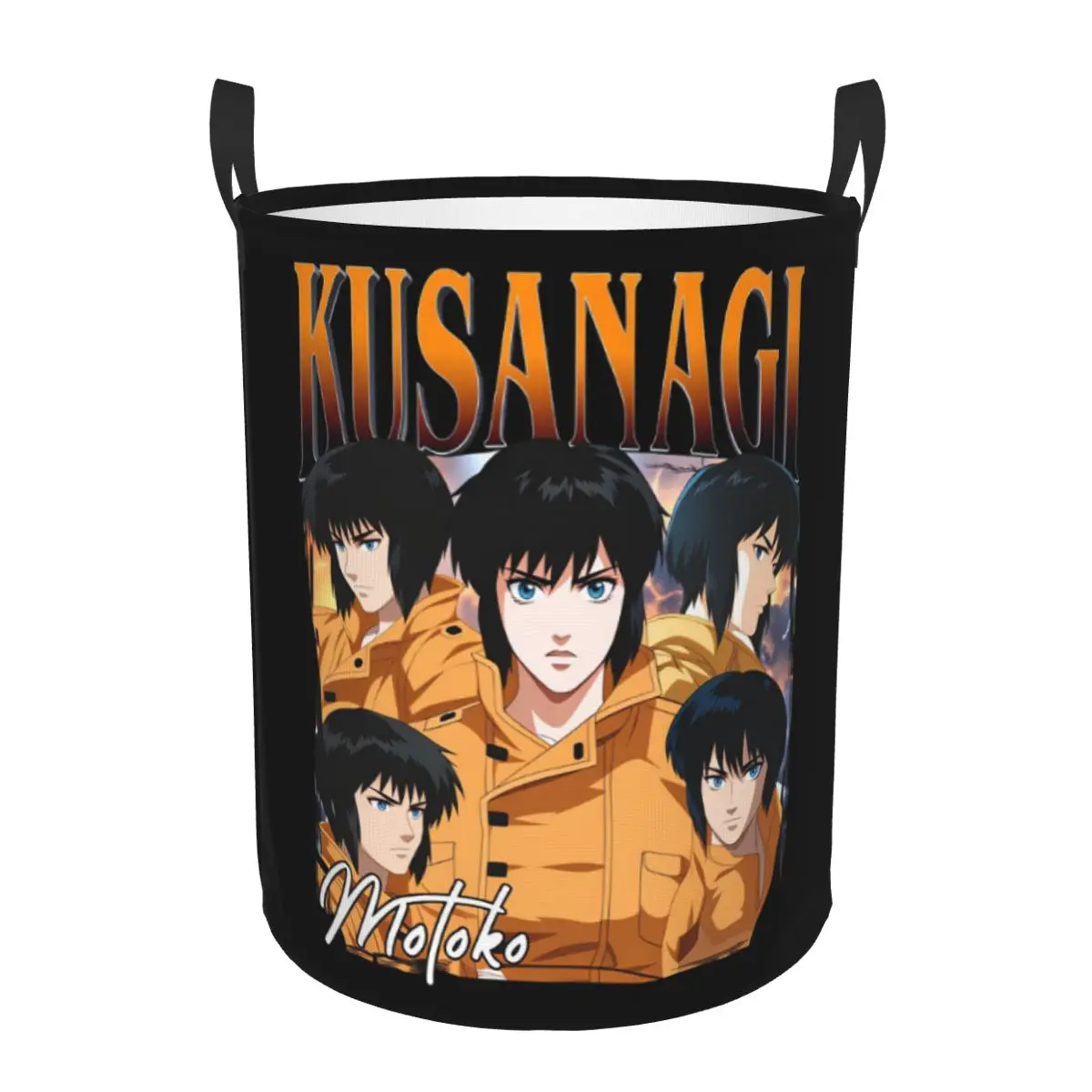 Cesto para la ropa sucia de Comics Ghost In The Shell, cesta grande para guardar ropa, organizador de calcetines y libros de anime para el baño