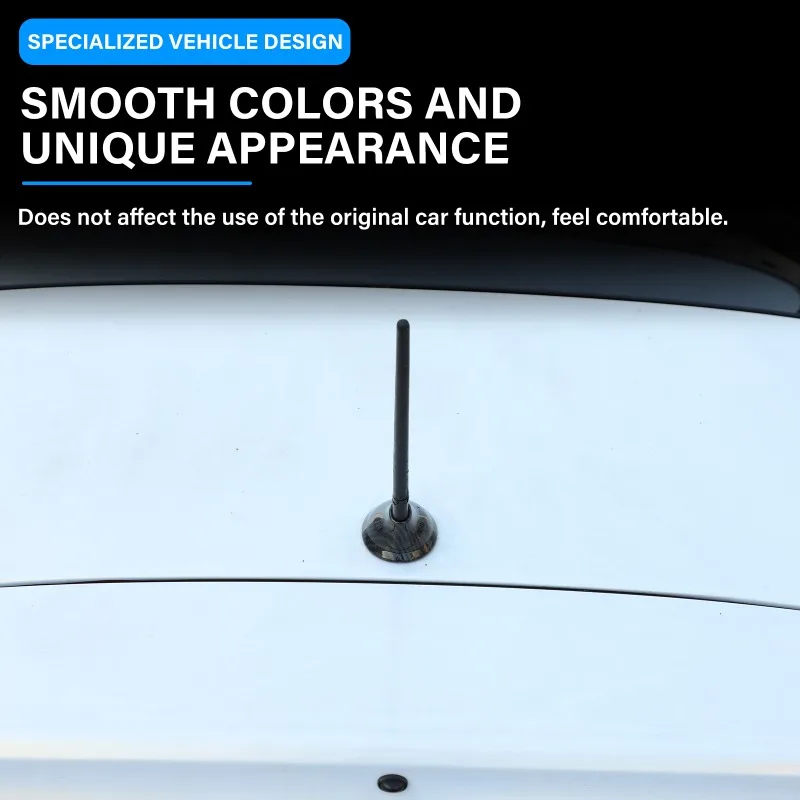 ABS Carbon Fiber Exterior Dome Shark Fin Antenna Cover Trim Roof Aerial Cap Shell For Fiat 500 Abarth 595 2010-2015 Accessories view 3
