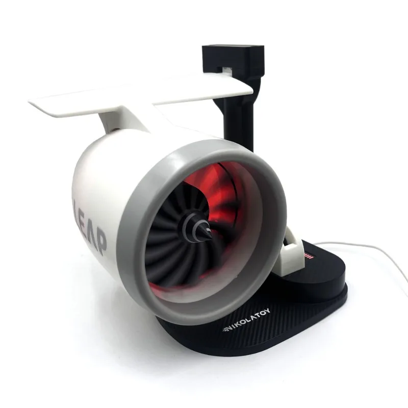 NK-1 Wireless Charging Turbo Fan Spray Engine PLA Turbo Humidification Spray Fan Desktop Toy