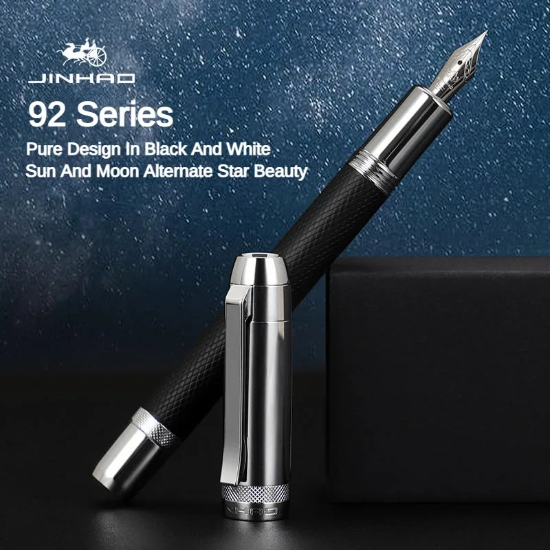 jinhao metal fountain pen star series ef f m nib caneta de escrita para negocios escritorio material escolar papelaria de luxo pk 9019 92 01