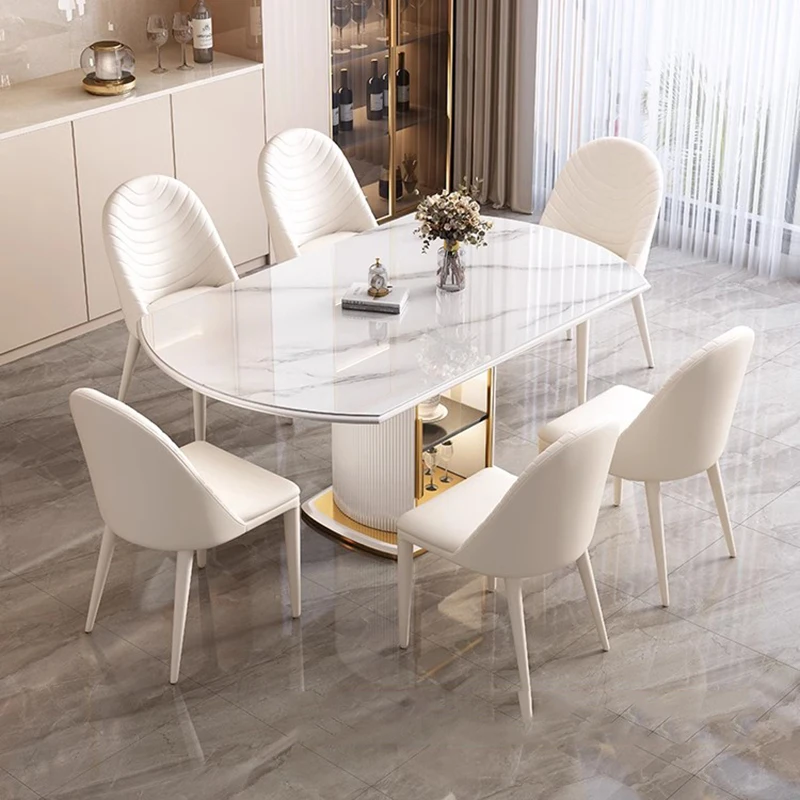 

Design Luxury Dining Table Modern Chair Nordic Floor Dining Table Minimalist Mobile Mesas De Restaurante Living Room Furnitures