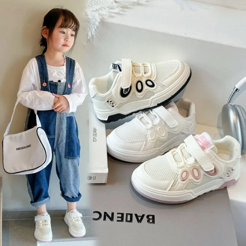 2024 Spring Leather Children's Board Shoes Versatile Casual Men's and Women's Shoes Soft Sole Sports Shoes New Style A244