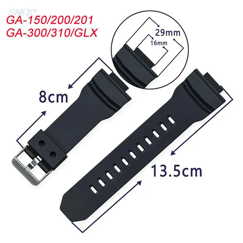 Silicone Strap for Casio G-SHOCK GA-150/200/201/300/310/GLX 5255/3295/5229 Watch Band Men Sport Waterproof Rubber Wrist Bracelet