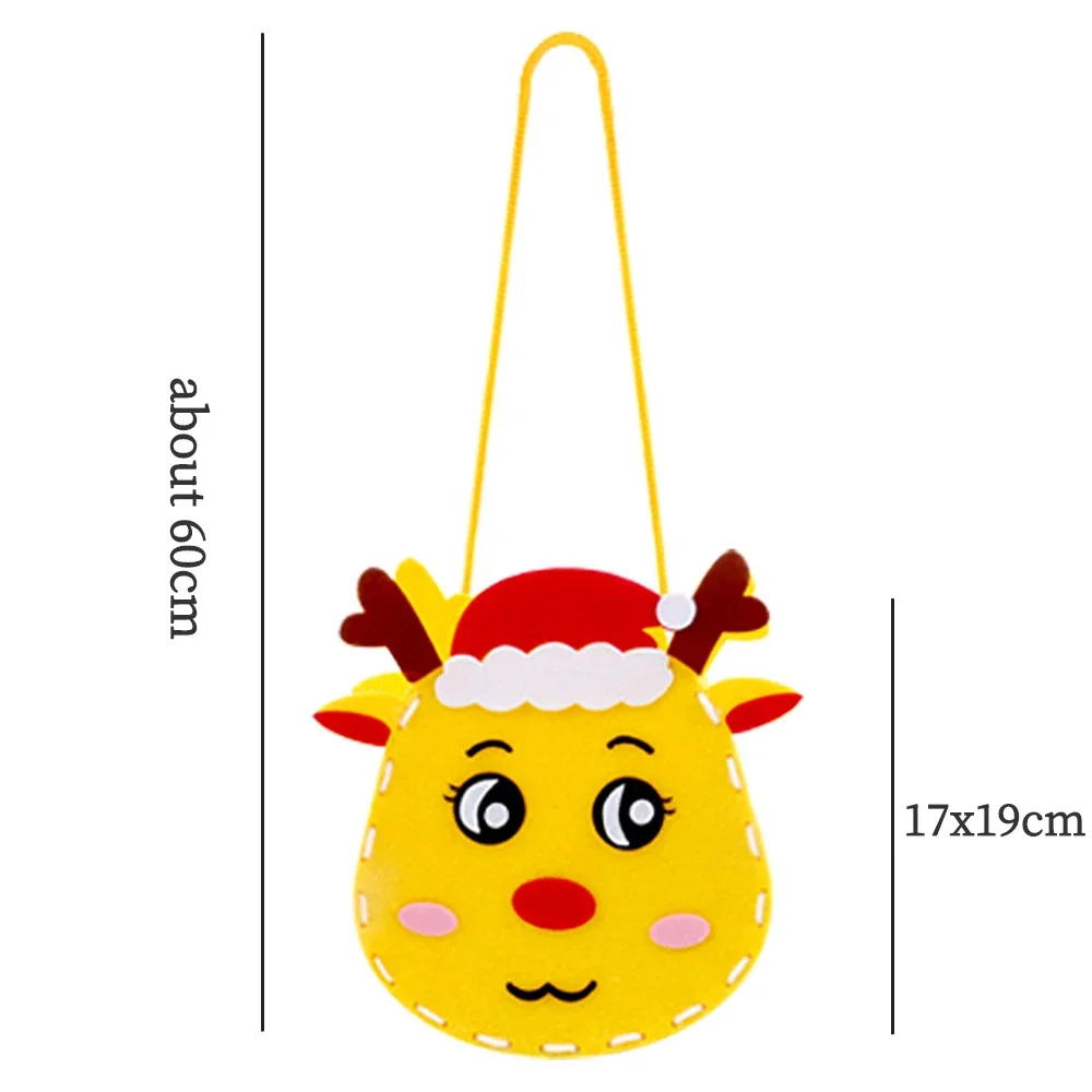 DIY Hand-craft Felt Crafts Toy Cartoon Christmas Handbag Non-weaving Fabric Children Early Education Montessori Handicrafts Gift