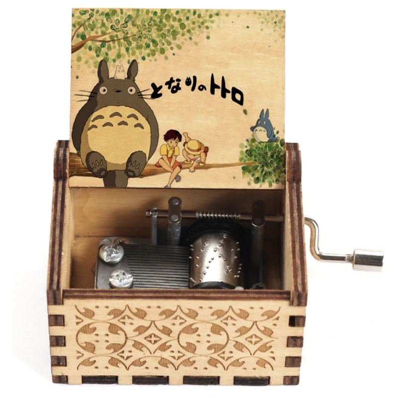 Classic Japanese Anime Wooden Music Box 18 Note Hand-operated/Automatic Movement Kids Friends Birthday Gift Fans Souvenir