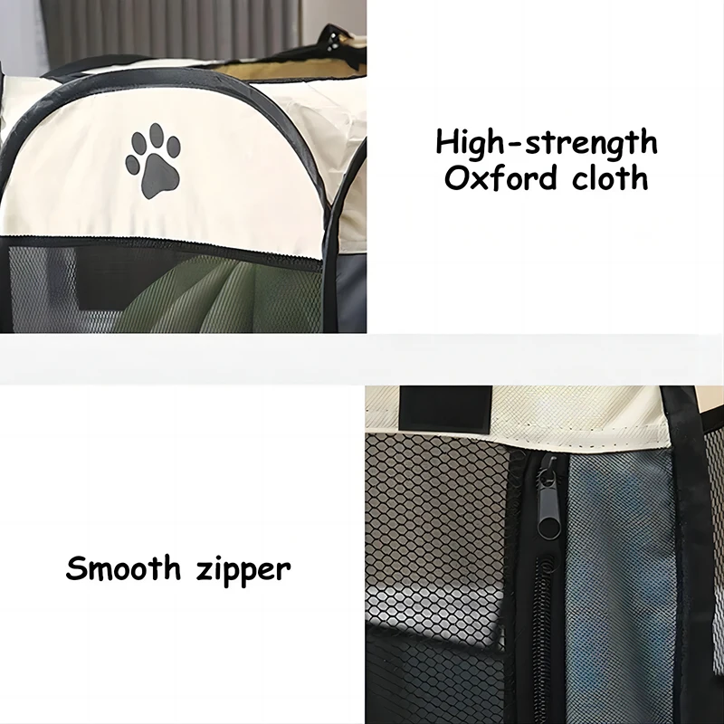 Portable Foldable Pet Tent Kennel Octagonal Fence Puppy Shelter Easy To Use Outdoor Easy Operation  Dog Cages Cat Fences