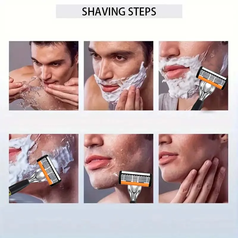يتميز ماكينة الحلاقة الجديدة 2025 بـ 72 شفرة حادة، آمنة وغير مؤلمة، وهي مقبضين مريحين. إنها عجب الحلاقة الرجالي #2