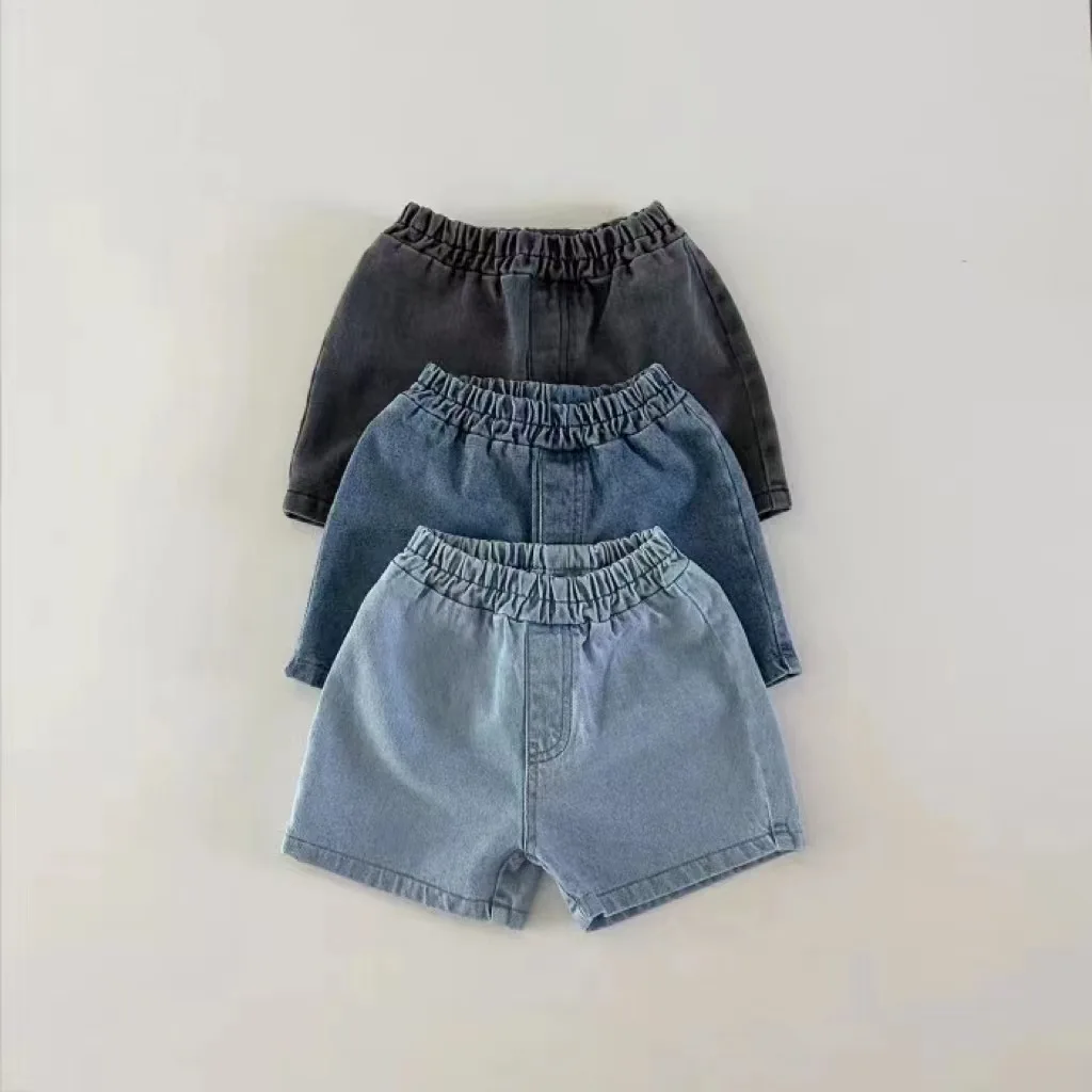 Pantaloncini di Jeans per bambini nuovi estivi Solid Boys Girls Jeans corti pantaloni tascabili per bambini pantaloncini per neonati vestiti per bambini solidi