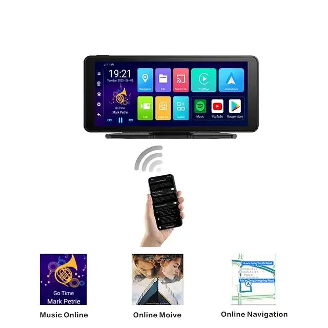 10.26 Inch 4G Android CarPlay Screen with 4K Front Rear Dash Cam Car Accessories