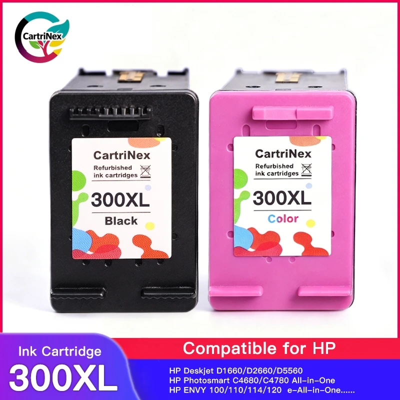 Compatible 300XL Ink Cartridge for HP 300 for HP300 XL Deskjet F4280 F4580 D2560 D2660 D5560 Envy 100 110 120 Photosmart C4680