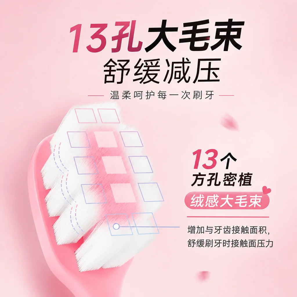 3-pack Ultra-fine Ultra-soft Family Size Soft-bristled High-end Toothbrush Cotton Soft Small Brush Head