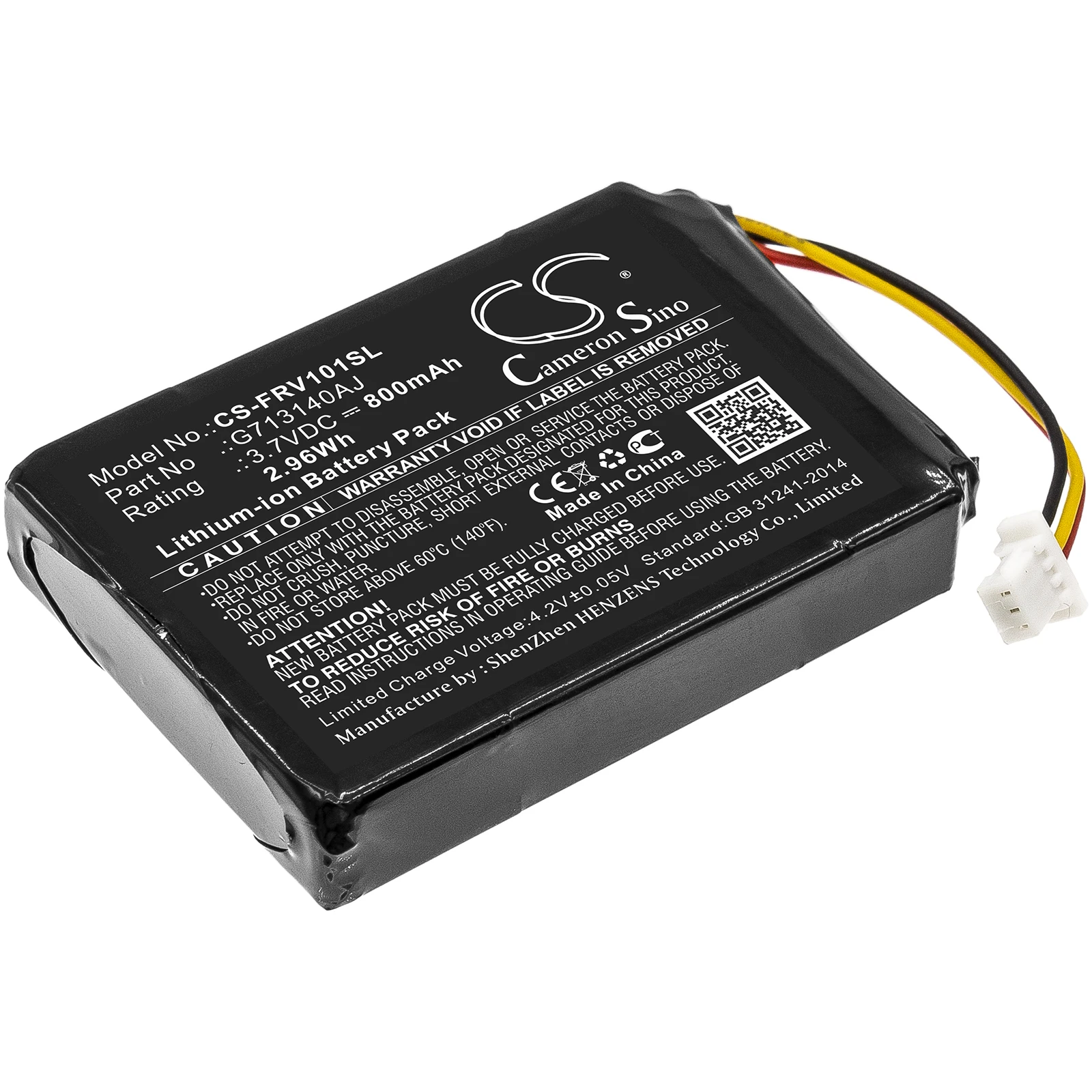 

Replacement Battery for FLIR FX, FXV101, FXV101-WV1 G713140AJ 3.7V/mA