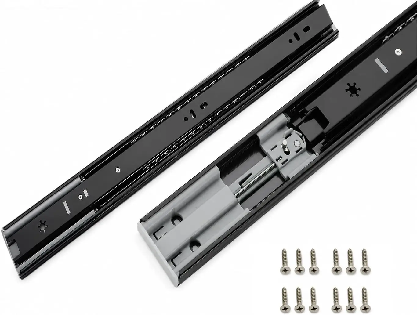16 Inch Soft Close Drawer Slides 10 Pairs, Full Extension Rails 100LB