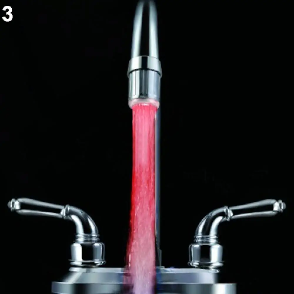 Creative Fashion Basin Faucet Colorful Glow Shower Temperature Sensor LED Light Water Faucet Tap