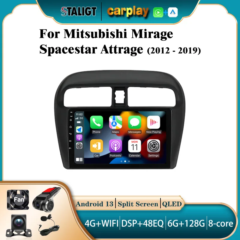 

Авторадио 2Din Android для MITSUBISHI Mirage Spacestar Attrage 2012-2018 автомобильное радио DSP 4G WIFI усилитель видео Автомобильный радиоплеер