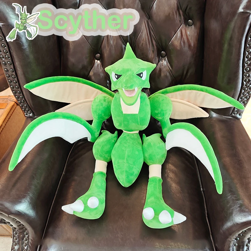 

Плюшевые игрушки Pokemon Scyther, милые аниме-плюшевые куклы, 60 см, Покемон, мультфильм, кавайная мягкая подушка, рождественские подарки для детей