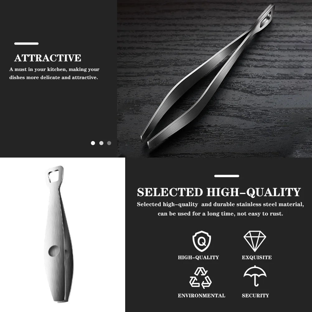 

1pc Stainless Steel Pig Durable Fine Tip For Fish Bone Chicken Duck Hair Removal Tool Comfortable Handle Kitchen Gadget Hair