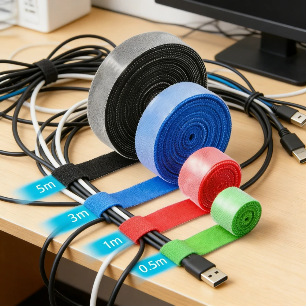 USB Wire Organizer 1/2/3/5M Flexible Cable Management Sleeve Cord Protector Wrapper Tie Holder Earphone Mouse Line Accessories