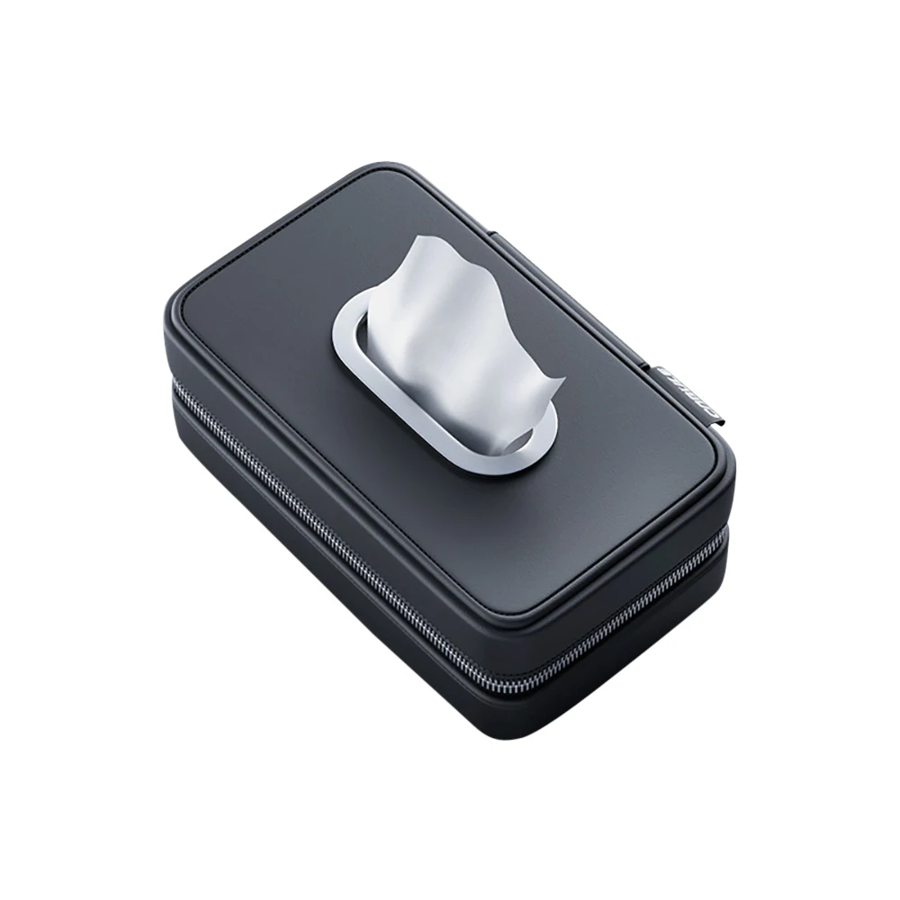 

Car Tissue Holder Leather Black Napkin Dispenser Tissue Box For Back Seat Armrest Car Decor Auto Interior Storage Paper Box