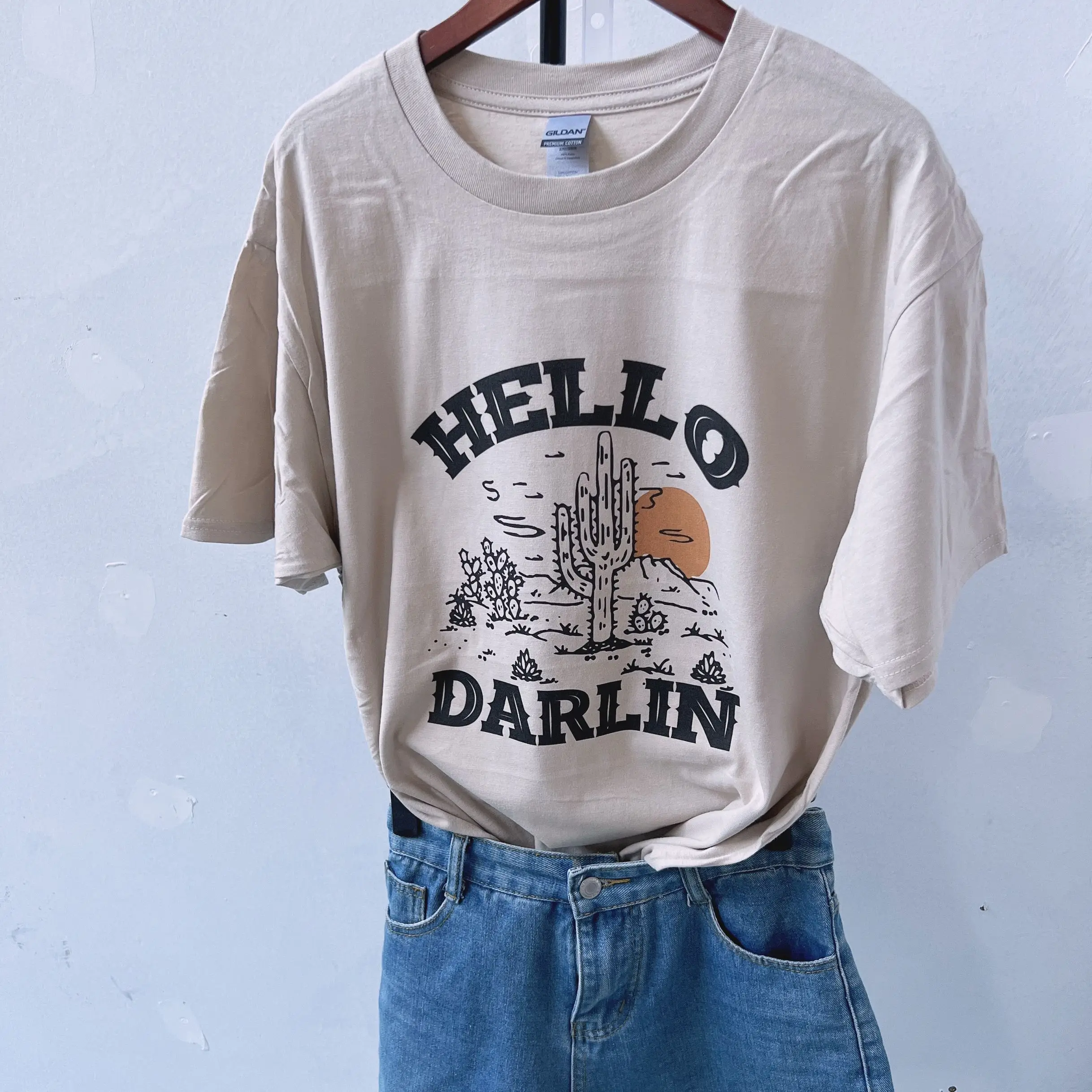 

Hello Darling T Shirt Vintage Aesthetic Short Sleeve Plus Size Tshirt Plant Vegan Women Graphic Tees Cottagecore Clothes