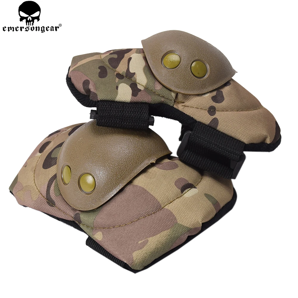 EMERSONGEAR Protective Knee Pads Elbow Pads Set Combat Airsoft Tactical Protective Pads Multi-camo Black BD2772