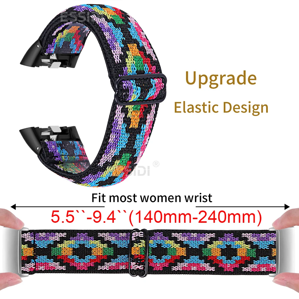 Essidi New Elastic Nylon Strap For Honor Band 6 Women Men Soft Wrist Watch Band Loop For Huawei Band 6 6 Pro Clasp