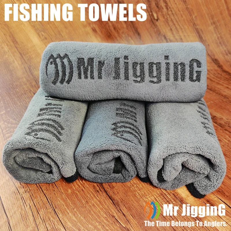 

Mr JigginG 30*30cm Super Thickening Fishing Towel Absorbent On-Stick Outdoor Sports Wipe Hands Towel Fishing Equipment Tackle