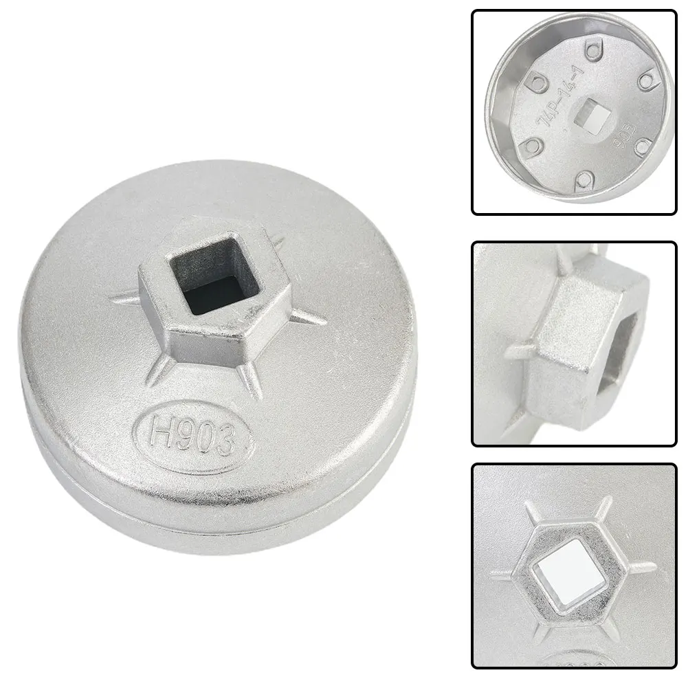 Aluminum Alloy Cap Socket Wrench Oil Filter Remover Tool 14 Flute For Nissan For Honda For Mazda For Ford Auto Repair
