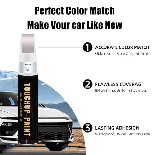 Vatna Gray(GRY) for Genesis Touch Up Paint Car Scratch Remover for Nicks and Chips Repair