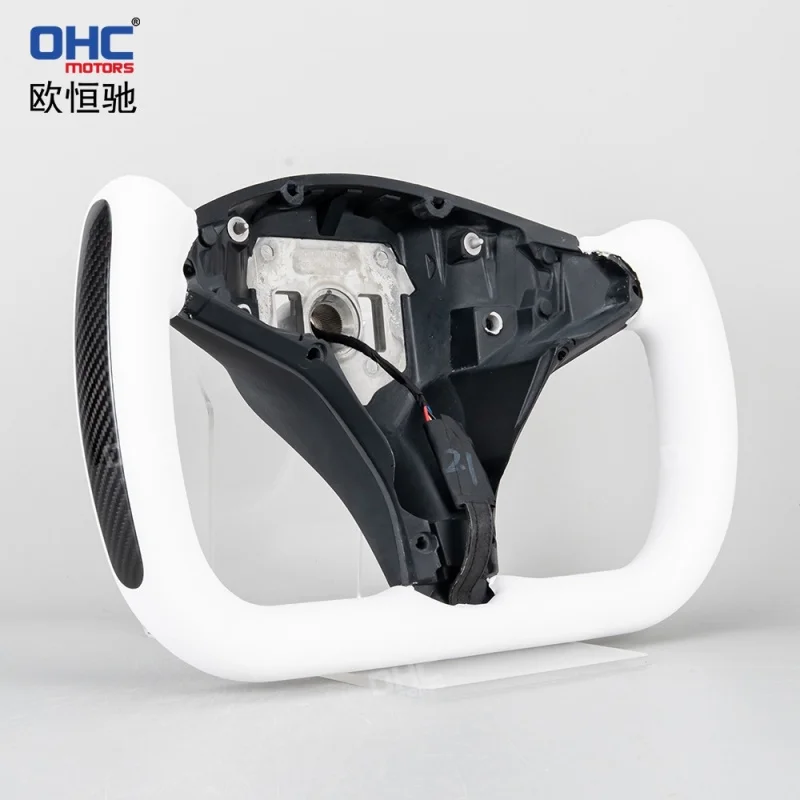 For Tesla Model X 2016-2020 full-leather heated Yoke steering wheel modification part