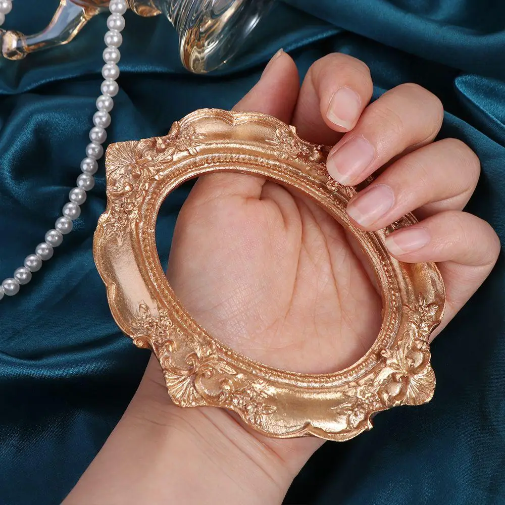 Women Retro style Resin Nail Tips Display Board Nail photo frame Hollow Embossed frame Photo props