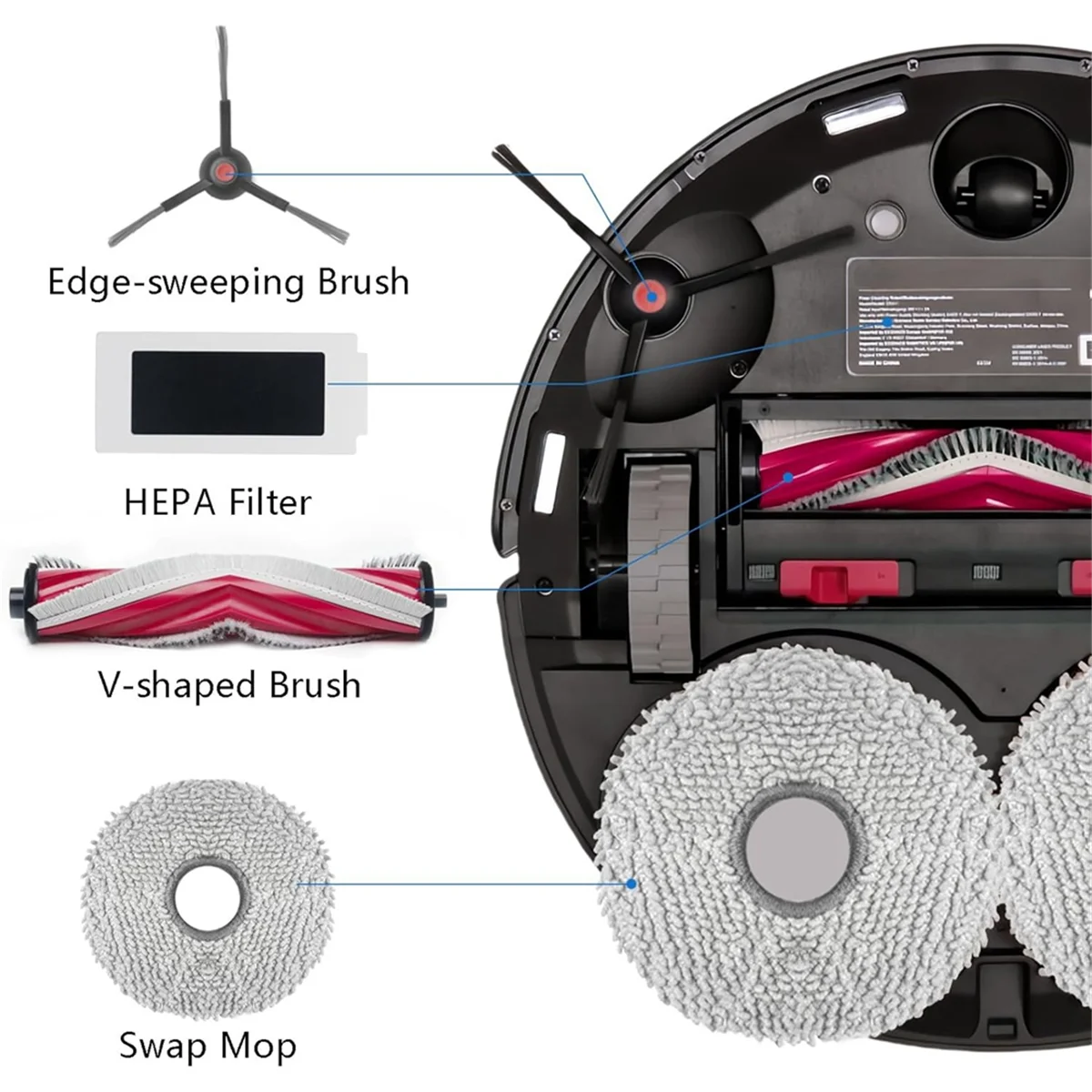 L65A для робота-пылесоса Yeedi M12 PRO + основная боковая щетка Hepa фильтр швабра тканевые мешки для пыли запасные части