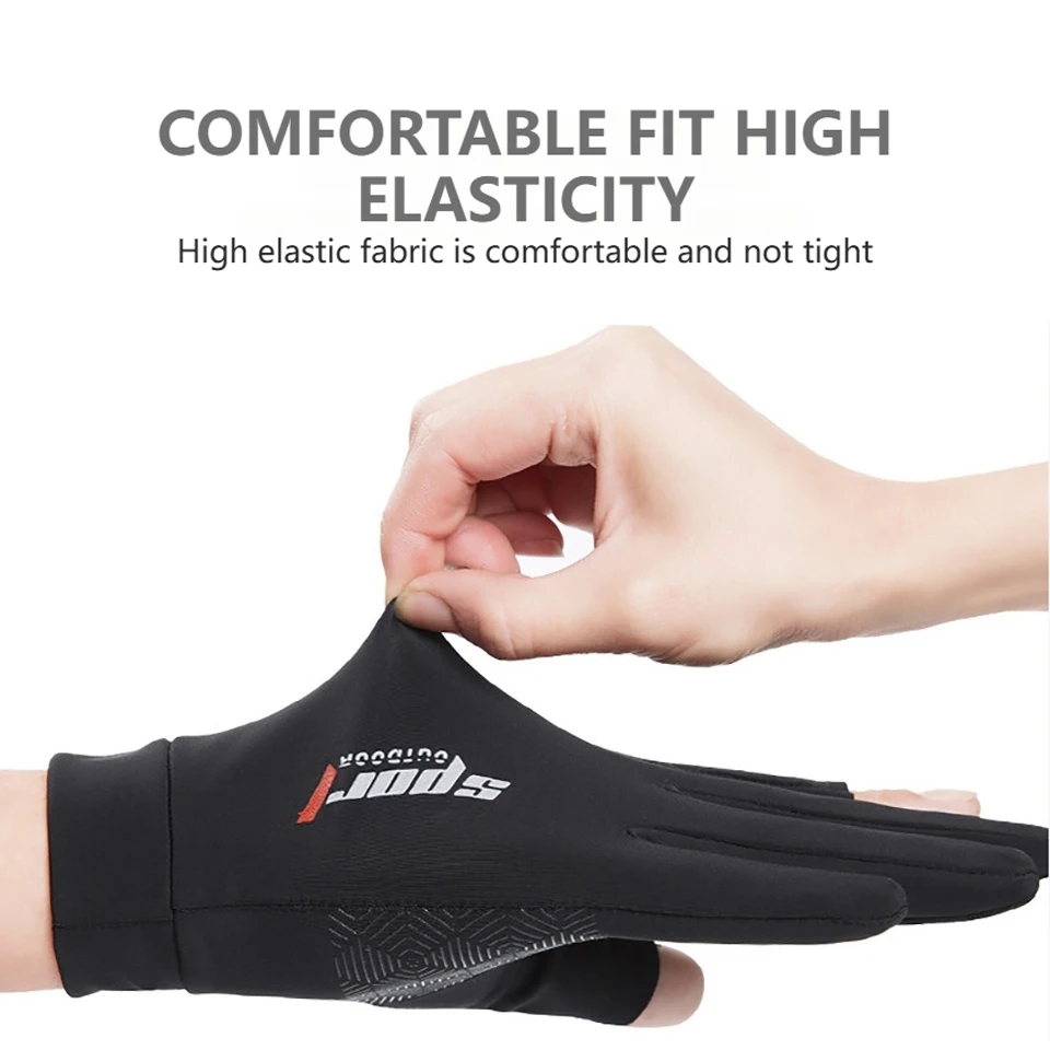 1 Pair New Outdoor Sport Fishing Gloves Touch Screen Thin Anti Uv Protective Gear Motorcycle Racing Gloves Ice Slip Breathable
