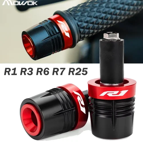 Para Yamaha R1 R3 R6 R7 R15 R125 R25 YZF YZFR1 YZFR3 YZFR6 YZFR7 accesorios manillar de motocicleta tapa de barra tapón final