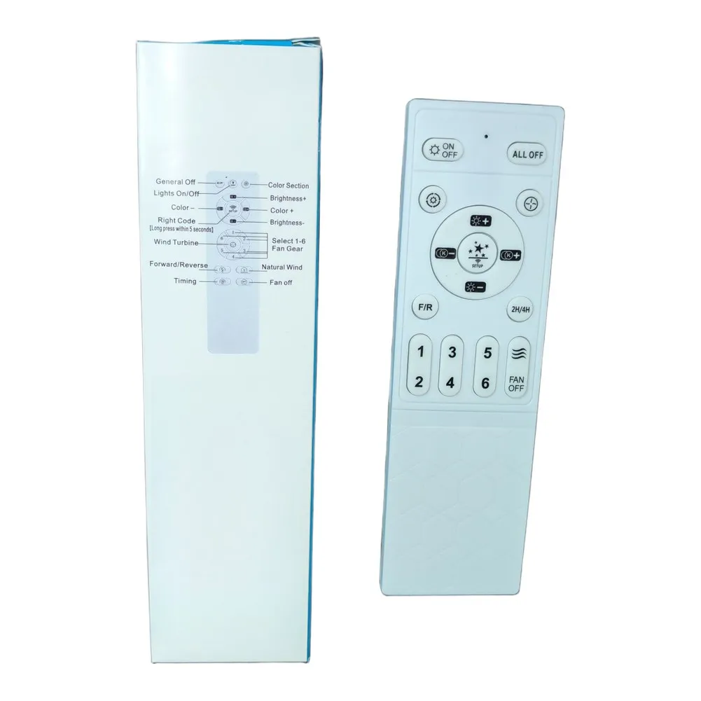 2.4G 6 Adjustable Ceiling Fan Remote Control With Forward Reverse Function And Natural Wind Mode For Home For Lighting Switch