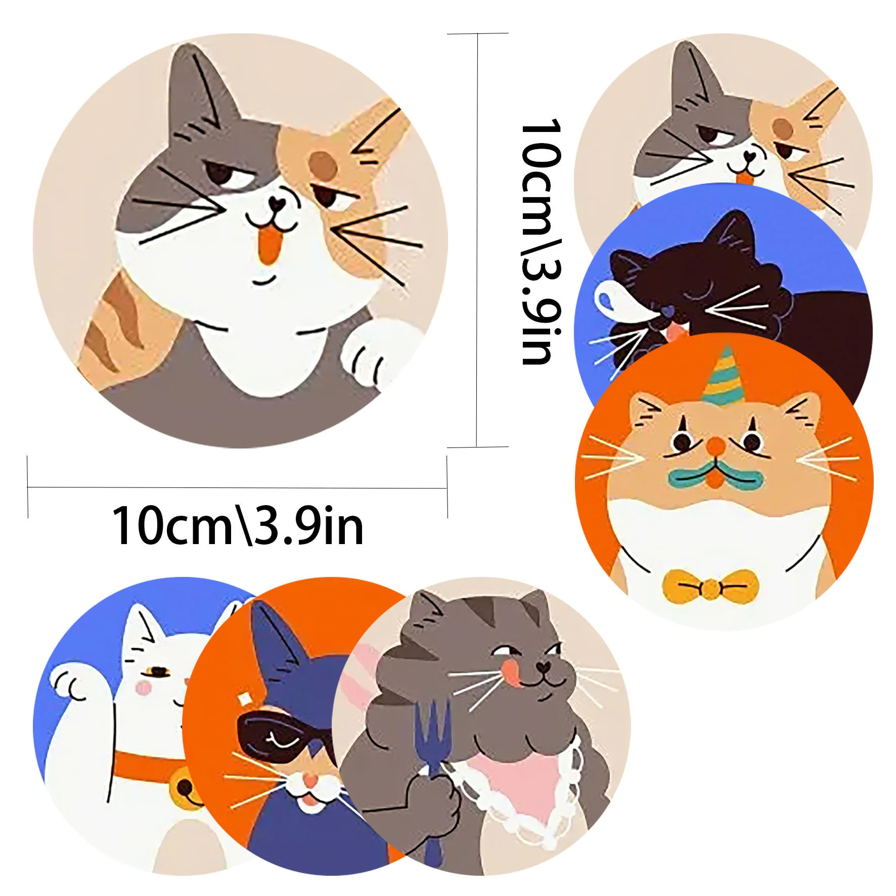 6 pieces - Dog themed wooden coasters, anti slip and heat-resistant dining table decorations, coffee shop and restaurant gifts view 5
