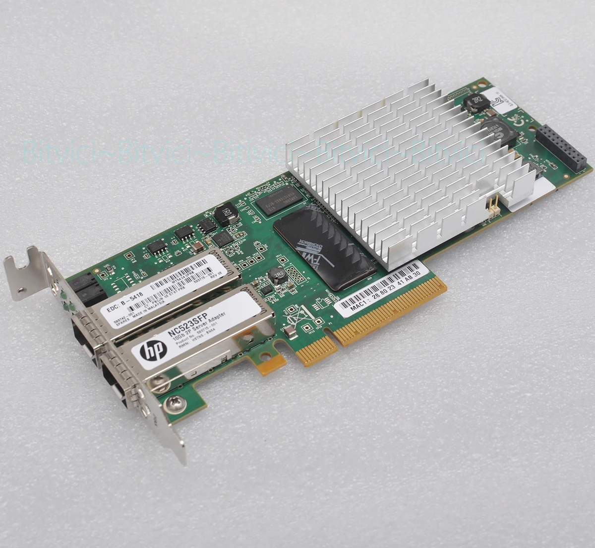 HP NC523SFP Dual Port 10GbE SFP PCI-E NIC Fiber Optic 10G Network Card Adapter QLE-3242 593742-001 593715-001 593717-b21